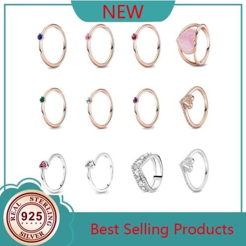 925 Sterling Silver Pan Ring Women Fashion Jewelry Vintage Style Ring Female Fit Girls And Couple Engagement Wedding