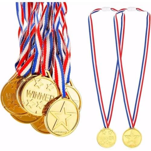 Gold Plastic Childrens Winners Medals Sports Day Winner Party Bag Awards For Kid Outdoor Games Kids Games Toy Parts & Accs