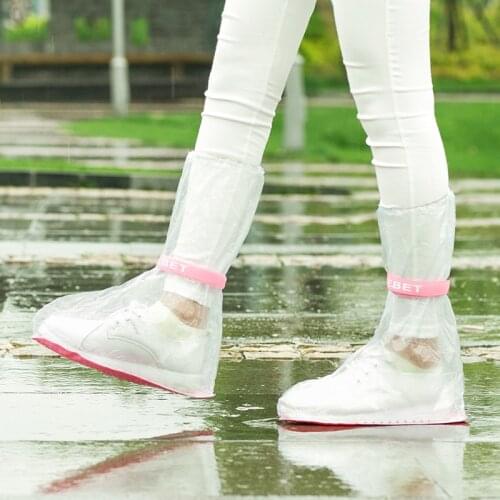 1 pair Waterproof Protector Shoes Covers Adult child Reusable Thick durable PVC Rainproof protective caser rainy days Essential