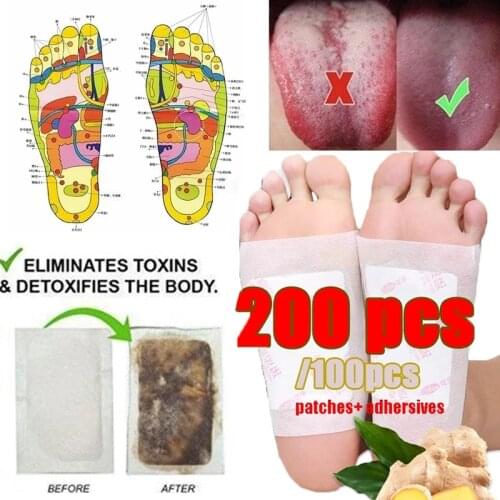 200pcs Foot Detox Patch Pads Body Plaster Patch Dehumidification Detoxification Pain Releif Health Care Plaster chinese medical