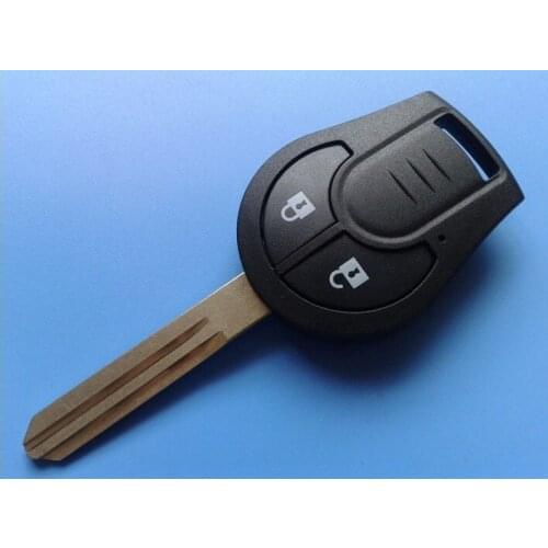 2 Buttons Replacement Remote Key Shell Case For Nissan Sunny March Tiida Sylphy With Uncut Blade Fob Key Cover