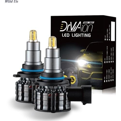 2Pcs 48 Chips 4 Sides 9006/HB4 LED Lamp Car Headlight Bulbs 360 Degree 6000K