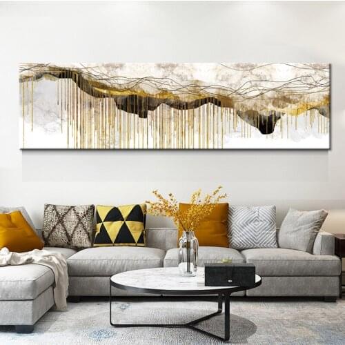 Abstract Yellow Oil Painting on Canvas Posters and Prints Modern Scandinavian Wall Art Picture Bedroom Kids Room Cuadros Decor
