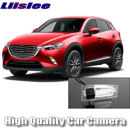 LiisLee Car Camera DC 6V For Mazda CX-3 CX3 CX 3 Akari High Quality Night View Rear View Back Up Backup Camera CCD with RCA
