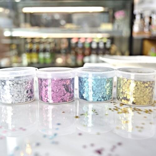 10g/Box 3mm Glitter Acrylic Star Golden Silver color Metallic Foil Sequin Throwing Confetti Wedding Party Decoration Clear Ball