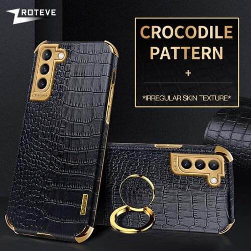 S21 Plus Case ZROTEVE Crocodile Pattern Coque For Samsung Galaxy S21 Ultra S20 FE Cover For Samsung Note 20 Ultra 9 10 S10 Lite