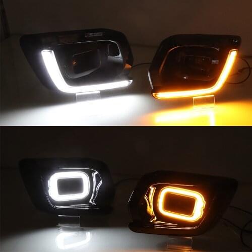 CSCSNL 1 Pair DRL Fog Lamp LED Daytime Running Light Day Light with Turn Signal for Ford Ranger Wildtrak 2019 2020