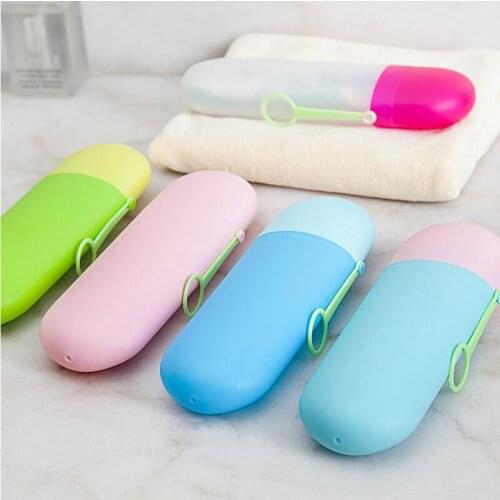 Travel Toothbrush Toothpaste Case Cover Holder Portable Hiking Camping Toothbrush Storage Box Wash Cup Cosmetic Capsule Case