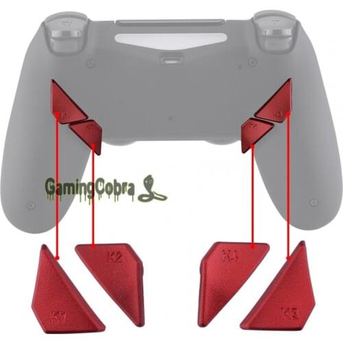 Red Repair Parts Redesigned Back Buttons K1 K2 K3 K4 Paddles for PS4 Controller Dawn Remap Kit
