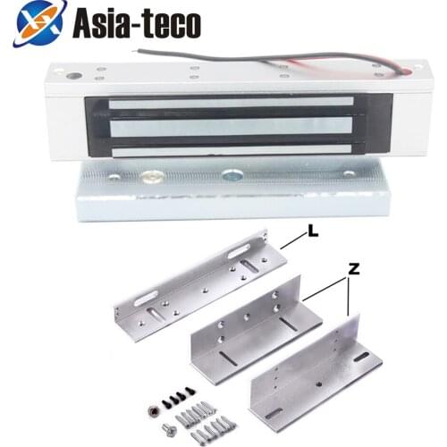 180kg 350lbs 280KG 600lbs Electric Magnetic Lock DC 12V Single Door Electromagnetic Lock with ZL Bracket