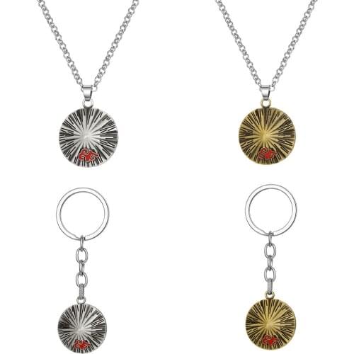 Red Cloud Bamboo Hat Pain Deidara Kakuzu Hoshigaki Kisame Keychain Vintage Chains And Necklace Anime Accessories Keyring Pendant