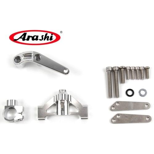 Arashi Steering Damper Stabilizer Bracket For KAWASAKI ZZR1400 ZX14 2006 - 2012 ZZR 1400 2005 2006 2007 2008 2009 2010 2011