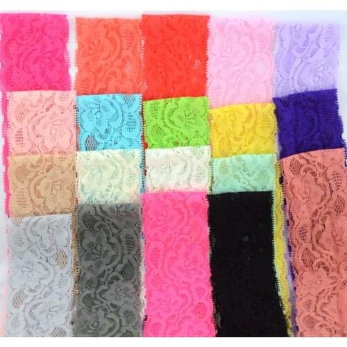 10Meters/Lot 5cm 2inch Soft Elastic Stretchy Knitted Lace Ribbon for Handmade Crafts Supplies DIY Apparel Sewing Fabric Lace