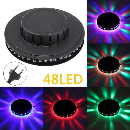 Mayitr 48 LED 8W Sunflower Laser Projector Lighting Disco Stage Light Bar DJ Sound Background Wall Light Christmas Party Lamp