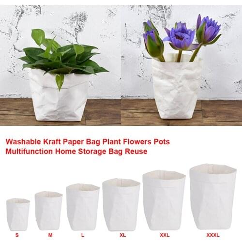 1PC Reusable Mini Succulents Planter Pot Paper Flowerpot Eco-friendly Desktop Flower Pots Multi-use Home Storage Bag