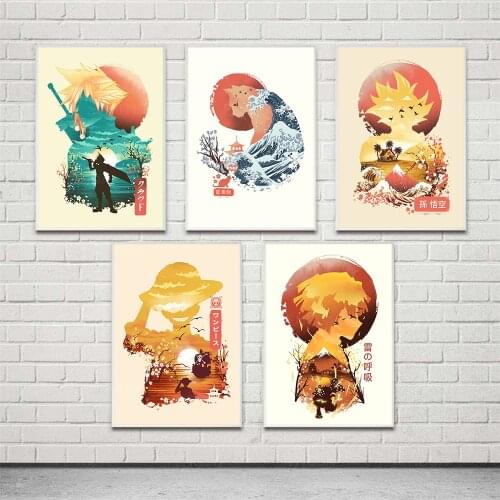 Modular Hd Prints Abstract Pictures Paintings Japan Anime Role Home Decor Canvas Poster Minimalism Wall Artwork For Living Room