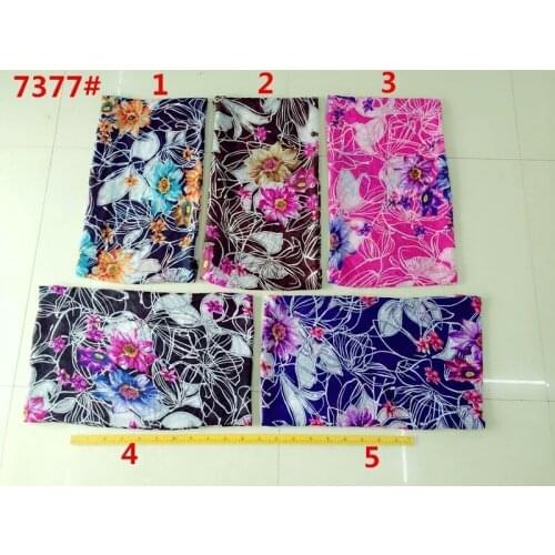 145cm width printed soft chiffon fabric flowers pattern for scarf and headband LS-J7377