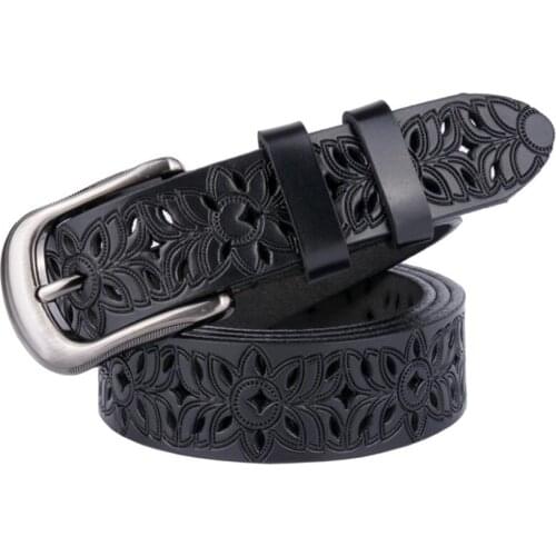 Hot Women Fashion Wide Genuine Leather Belt Woman Without Drilling Luxury Jeans Belts Female Top Quality Straps Ceinture Femme