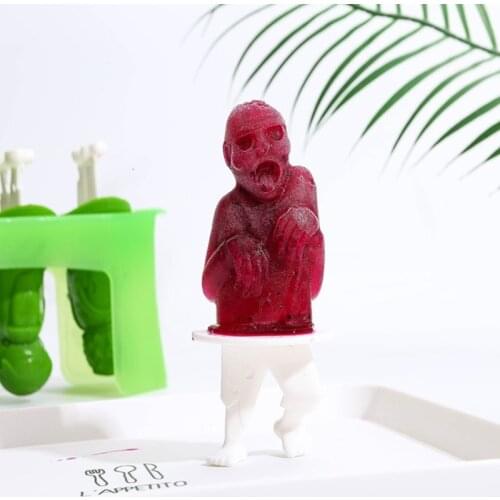 Snowman Ice Cream Mould Indian Zombie Homemade Silicone Popsicle Mold Creative Cartoon Ice Cream Mold Kitchen Tools