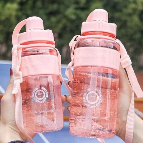 600ML 1L 1.5L 2L Sports Water Bottle Large Capacity Fitness Outdoor Eco-Friendly Plastic Portable Shaker Water Bottle For Girls