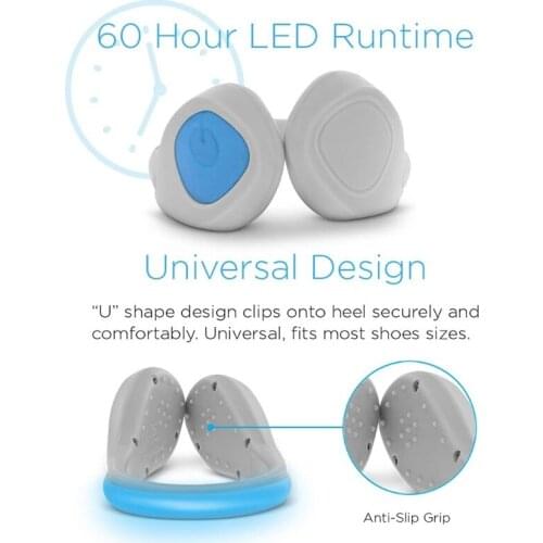 Glowing Shoe Clip Light Flashing Outdoor Sports Safety Night Riding Warning Lamp for Running Jogging Walking Cycling