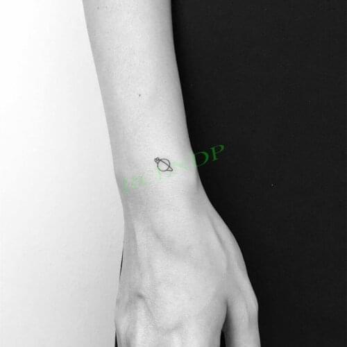 Waterproof Temporary Tattoo Stickers Planet Moon Star Circle Fake Tatto Flash Tatoo Neck Hand Back Foot Body Art for Women Men
