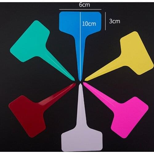 10PCS T-type Plant Tag Plastic Colorful Plant Markers Garden Bonsai Succulent Seedlings Tags Sign Gardening Labels Garden Decor