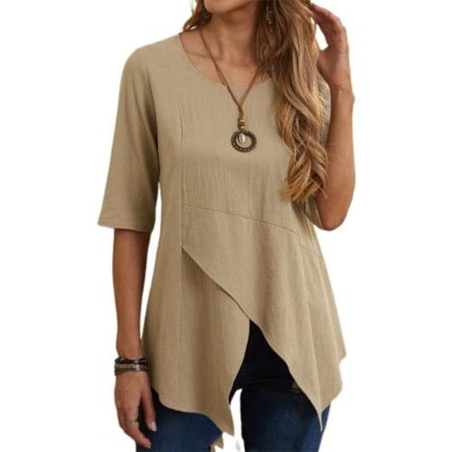 Summer Irregular hem t shirt Woman T-shirts Short Sleeve Top Solid Loose tshirt women 2021 plus size футболка оверсайз