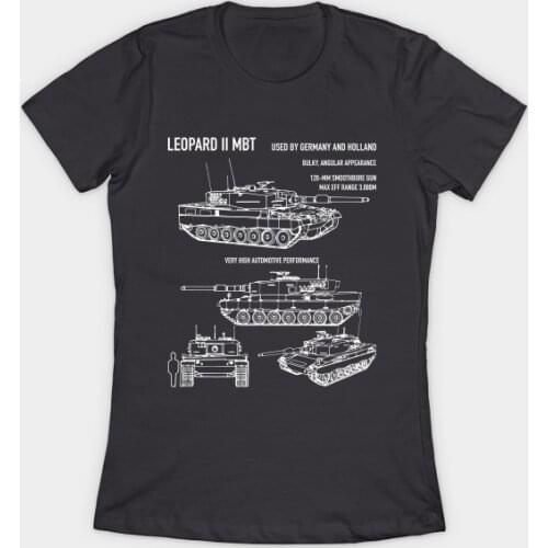 Leopard 2 Tank Blueprint Gift Womens T-Shirt