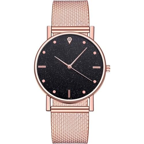 Watch Women Dress Stainless Steel Band Analog Quartz Wristwatch Vogue Luxury Ladies Golden Rose Gold Watch Clock Analog