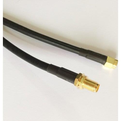 ALLISHOP RP-SMA Male to SMA female pigtail coax cable RG174 for WiFi Antenna 5M