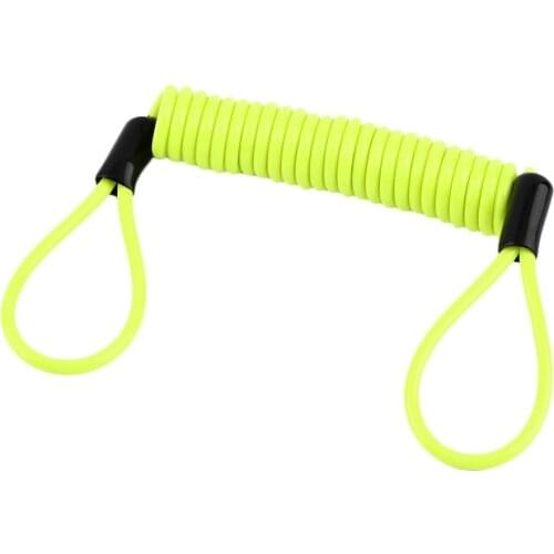 120cm Green Security Anti Thief Motorbike Motorcycle Wheel Disc Brake alarm lock & bag and reminder spring cable
