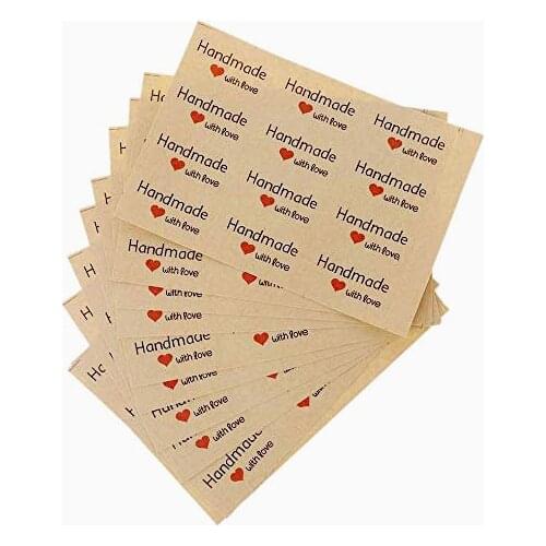 180pcs "Handmade with love" stickers Seal Labels for package label sticker scrapbooking wedding decoration stationery sticker