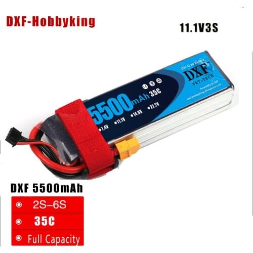 2017 DXF 11.1V 5500mAh 3S 35C Lipo RC Battery TRX Plug for Helicopter Airplane Hobby drone fpv car truck