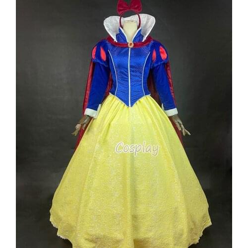 2021 New Style Top Quality Snow Princess Cosplay Costume For Halloween Dress Adult Women Custom Made