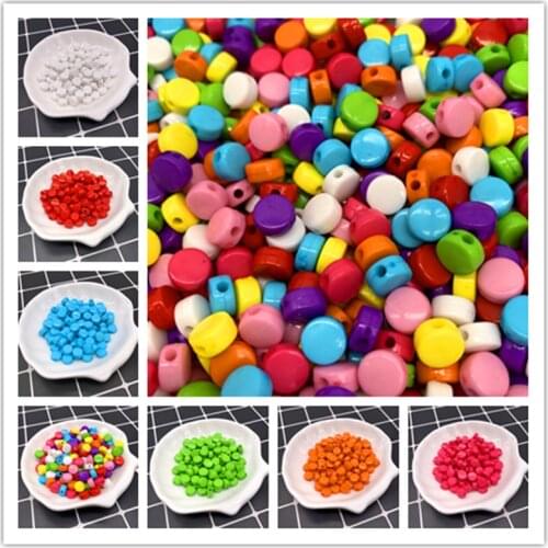 50pcs 8x4mm of Acrylic Beads Earrings Necklace Accessories Beads For DIY Jewelry Making