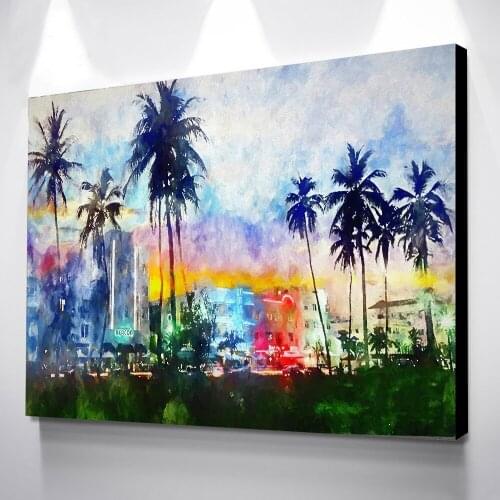 Hd Prints Abstract Home Decor Coconut Tree Pictures Landscape Wall Artwork Nordic Modular Poster For Canvas Living Room Painting