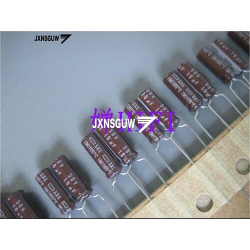 20PCS NIPPON SXE 50V10UF 4X11.5MM NCC Aluminum electrolytic capacitor 10UF/50V CHEMI-CON 105 degrees 10uF 50V