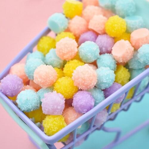 Free Shipping 20pcs Pastel Colors Round Sweet Candy Shape Resin Cabochons Ornament Accessory DIY Cameo Beading Charms Material