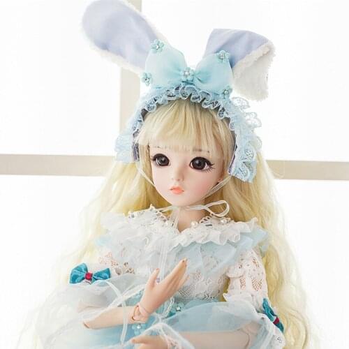 Bjd 1/3 Dolls for Girl Silicone With Clothes Wigs Shoes Makeup Christmas Birthday Gift Beauty Toys Fantasy Reborn Doll 60cm