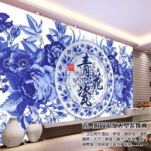 Large modern bedroom, living room TV background wallpaper mural porcelain Custom sizes