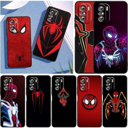 Marvel Spiderman logo For Xiaomi Redmi 9i 9T 9A 9C 9 8A 8 GO 7 7A S2 Y2 6 6A 5 5A 4X Prime Pro Plus Black Phone Case