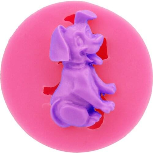 Dog Shaped Silicone Mold Animal Canine Fondant Cake Mold Chocolate Jelly Pudding Mold Kitchen Pastry Baking DIY