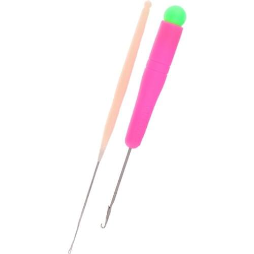 2 Pieces/Set Latch Hook Crochet Needles Tool for Micro Braids Dread Maintenance