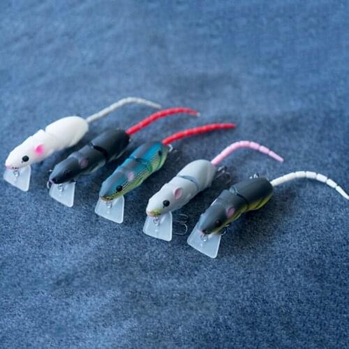 Artificial Mouse Lure Swimbait Fishing Lure Plastic Rat Fishing Bait Fishing Lure With Hook Fishing Tackle