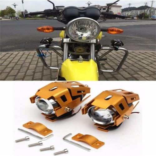 JX-LCLYL 2pcs U5 Motorcycle Bike LED Headlight Fog Driving Spot Light Lamp White