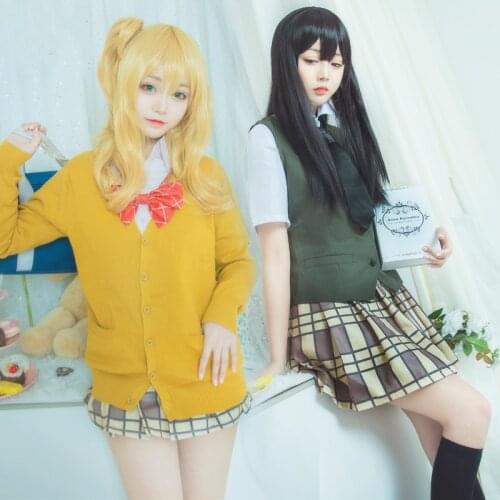 Anime Citrus Aihara Yuzu Aihara Mei Cosplay Costumes Japanese-style Citrus Anime student Uniform Outfit Necktie Shirt Skirt Vest