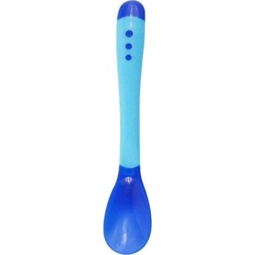 Childrens Spoon Baby Temperature Sensing Spoon Cute Fork Childrens Food Baby Feeding Baby Dishes Feeder Portable