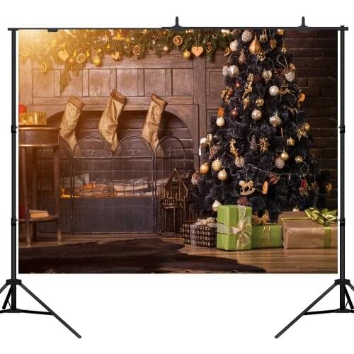 Lyavshi Christmas Tree Wooden floor sock Decoration Photography Background Photographic Backdrop For Photo Studio