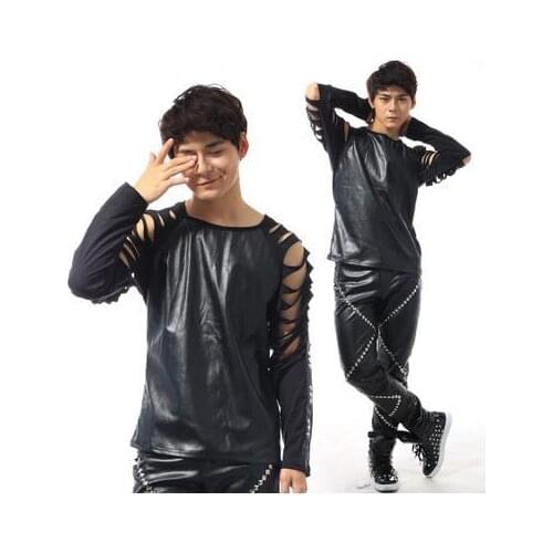 Black Stage performances rock mens t shirts fashion 2020 t shirt men camisetas masculinas men clothes Customizable